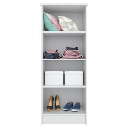 Imagem de Guarda Roupa Infantil Ecom 2 e Armário Multiuso Viena Branco Brilho - Demóbile