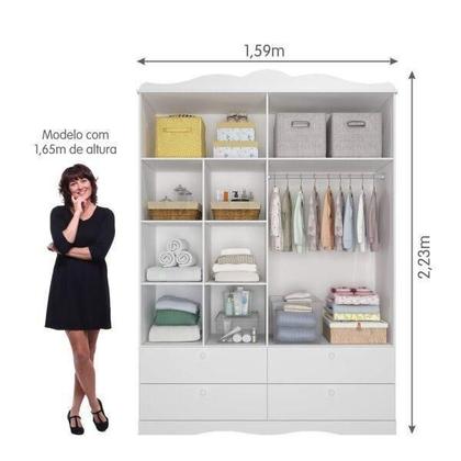 Imagem de Guarda Roupa Infantil Encanto com 4 Portas - Branco