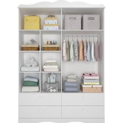 Imagem de Guarda Roupa Infantil Encanto com 4 Portas - Branco