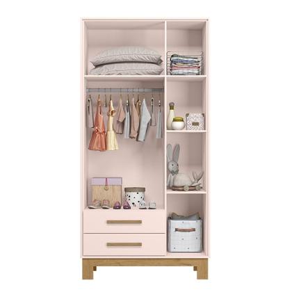 Imagem de Guarda Roupa Infantil Encanto Slim Com 3 Portas E 2 Gavetas Com Pés