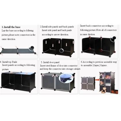 Imagem de Guarda Roupa Infantil Estante Organizador De Brinquedos E Roupas Sapateira Armario Com 6 Modulos Kangur