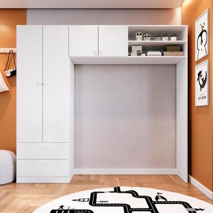 Imagem de Guarda Roupa Infantil La007 Branco Comm Branco