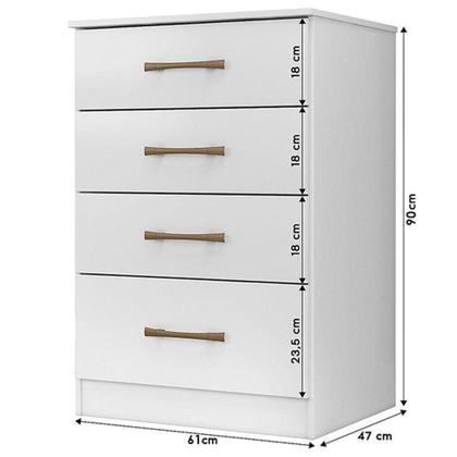Imagem de Guarda Roupa Infantil Lima E Cômoda Ms913 Branco  Moval