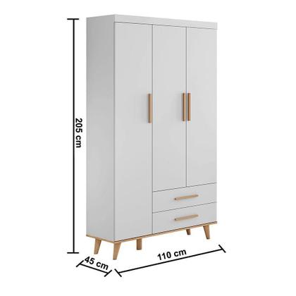 Imagem de Guarda Roupa Infantil Ludmila Branco Fosco/ Bétula