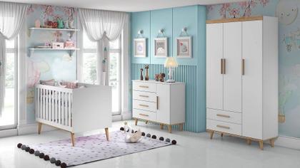 Imagem de Guarda Roupa Infantil Ludmila Branco Fosco/ Bétula