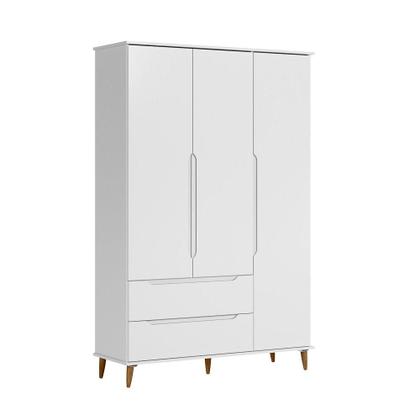 Imagem de Guarda Roupa Infantil Lunna 100% MDF Estilo Retrô - Branca