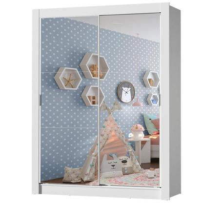 Imagem de Guarda-roupa Infantil Madesa Enzo 2 Portas De Espelho