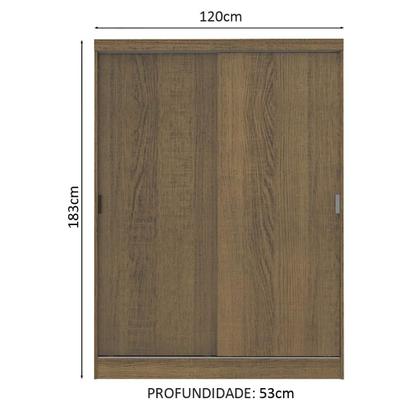 Imagem de Guarda-Roupa Infantil Madesa Nick 2 Portas de Correr - Rustic