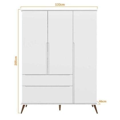 Imagem de Guarda Roupa Infantil Melinda com 3 Portas - Branco