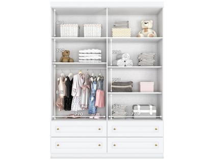 Imagem de Guarda Roupa Infantil Mississipi 4 Portas Branco HP  Henn