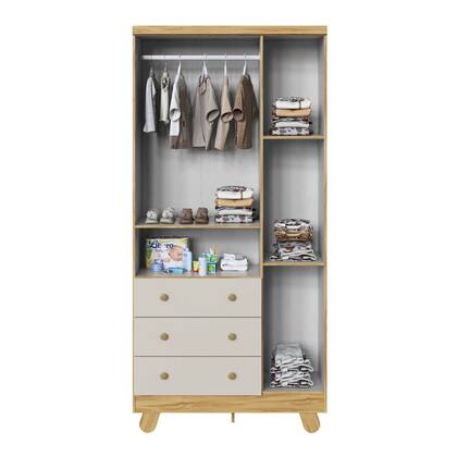 Imagem de Guarda Roupa Infantil Pingo 03 portas 100% MDF Moveis Peroba -