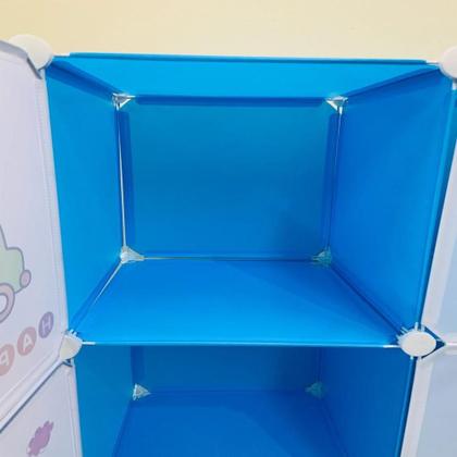 Imagem de Guarda Roupa Infantil Portátil Armário Modular Organizador Brinquedos Sapateira 6 Portas Desmontável