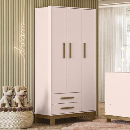 Imagem de Guarda Roupa Infantil Q Encanto Slim 3 Portas e 2 Gavetas - Qmovi