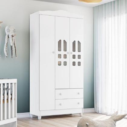 Imagem de Guarda Roupa Infantil Roupeiro Bebê Eloá Br Carolina Baby
