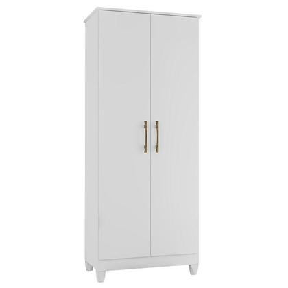 Imagem de Guarda Roupa Infantil Sobral com Cômoda MS913 e Armário Multiuso Jade Branco Brilho  Moval