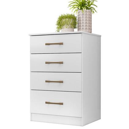 Imagem de Guarda Roupa Infantil Sobral com Cômoda MS913 e Armário Multiuso Jade Branco Brilho  Moval