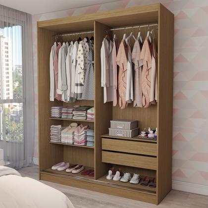 Imagem de Guarda-Roupa Infantil Swift Slim 2 Portas 2 Gavetas Cinamomo/Branco - Panorama Móveis