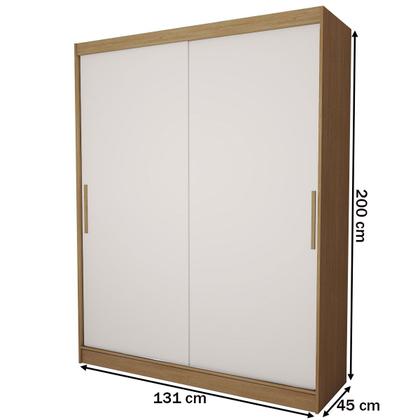 Imagem de Guarda-Roupa Infantil Swift Slim 2 Portas 2 Gavetas Cinamomo/Branco - Panorama Móveis