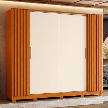 Imagem de Guarda Roupa Jacarandá Ripado com Portas de Correr Albatroz