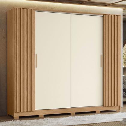 Imagem de Guarda Roupa Jacarandá Ripado com Portas de Correr Albatroz