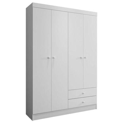 Imagem de Guarda Roupa Louise Com 02 Sapateiras Laís Branco Brilho - Ajl