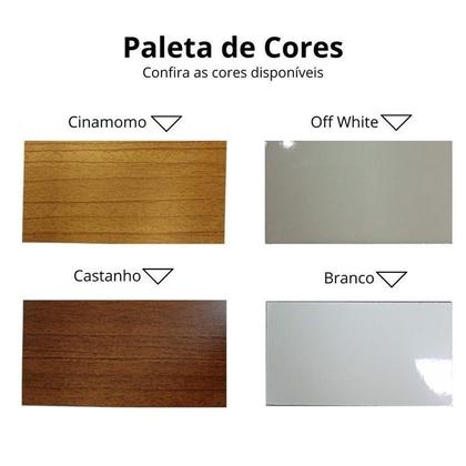 Imagem de Guarda-Roupa MDF Fenix 06 Portas de Bater 06 Gavetas Marrom/Cinamomo/Off White