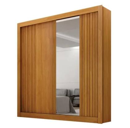 Imagem de Guarda Roupa Milano 2 Pts Com Espelho Cinamomo - Leifer