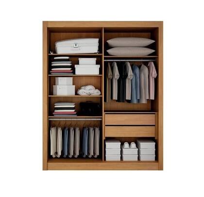 Imagem de Guarda Roupa Milano 2 Pts Com Espelho Cinamomo - Leifer