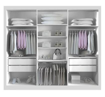 Imagem de Guarda Roupa Milano 3 Pts 100%MDF Branco - Leifer