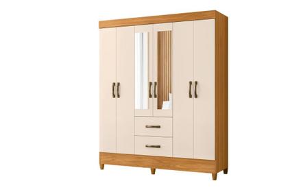 Imagem de Guarda Roupa Mobi 6 Portas COM ESPELHO Móveis Albatroz