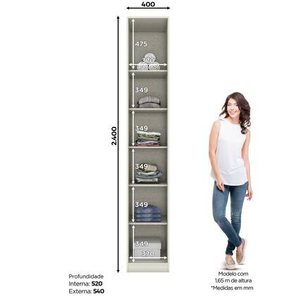Imagem de Guarda Roupa Modulado 1 Porta Predileto Henn