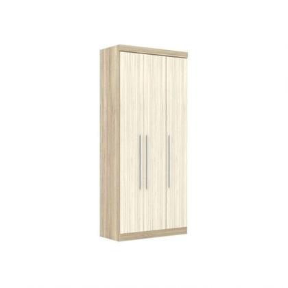 Guarda Roupa Modulado 3 Portas 2 Gavetas 192 Master Avelã Rústico