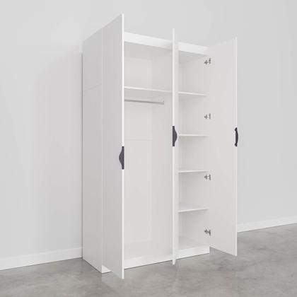 Imagem de Guarda Roupa Modulado 3 Portas com Cabideiro Hera CabeCasa MadeiraOriginals