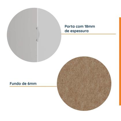 Imagem de Guarda Roupa Modulado 3 Portas com Cabideiro Hera CabeCasa MadeiraOriginals