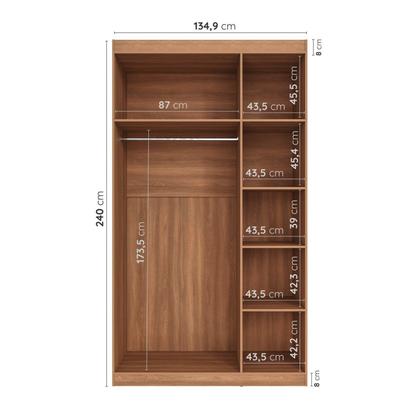 Imagem de Guarda Roupa Modulado 3 Portas com Cabideiro Hera CabeCasa MadeiraOriginals