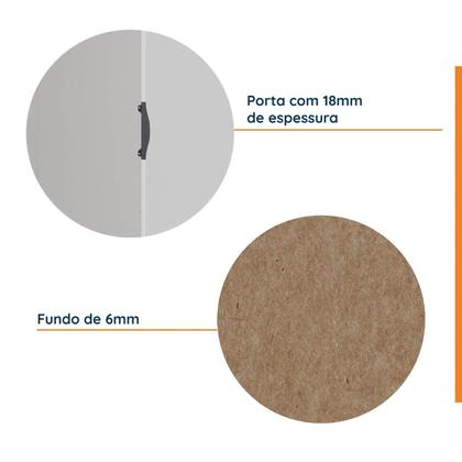 Imagem de Guarda Roupa Modulado 3 Portas com Cabideiro Hera CabeCasa MadeiraOriginals