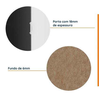 Imagem de Guarda Roupa Modulado 3 Portas com Cabideiro Hera CabeCasa MadeiraOriginals