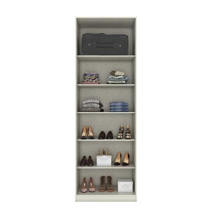 Imagem de Guarda-roupa Modulado 80cm 2 Portas com Espelho Cabideiro Multiuso Seletto Henn - Areia HP