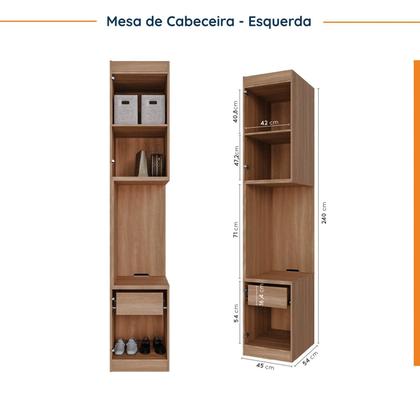 Imagem de Guarda Roupa Modulado Canto 12 Portas 6 Peças Hera CabeCasa MadeiraMadeira Louro/Branco Geada
