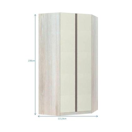 Imagem de Guarda-Roupa Modulado Canto Closet 2 Portas 1 Cabideiro 7 Prateleiras Luciane Móveis