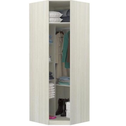Imagem de Guarda-Roupa Modulado Canto Diagonal 1 Porta 1 Cabideiro 6 Prateleiras Prime Luciane Móveis