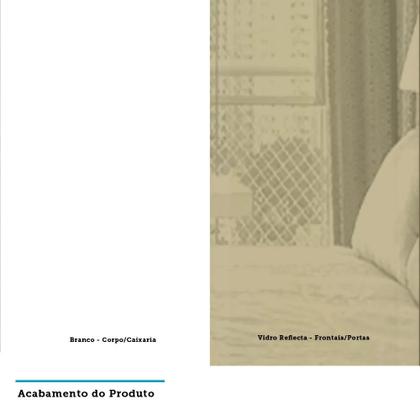 Imagem de Guarda Roupa Modulado Canto Reto 1 Porta 80cm com Vidro Reflecta Bronze Prime Luciane Móveis