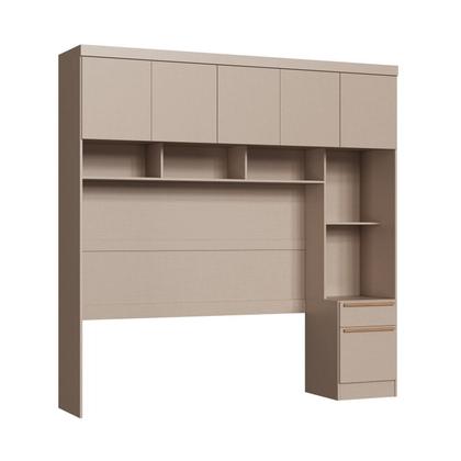 Imagem de Guarda-Roupa Modulado Casal 10 Portas 3 Gavetas Marrom/Duna