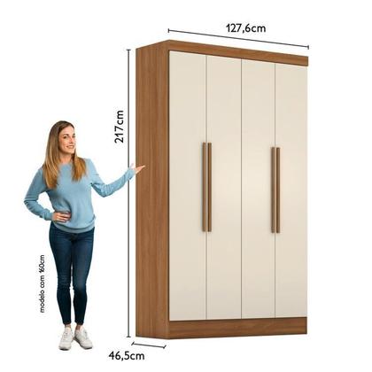 Imagem de Guarda-roupa Modulado Casal 3 Peças 5 Portas 5 Gavetas com Maleiro Smart Plus
