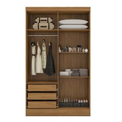 Imagem de Guarda-roupa Modulado Casal 3 Peças 5 Portas 5 Gavetas com Maleiro Smart Plus