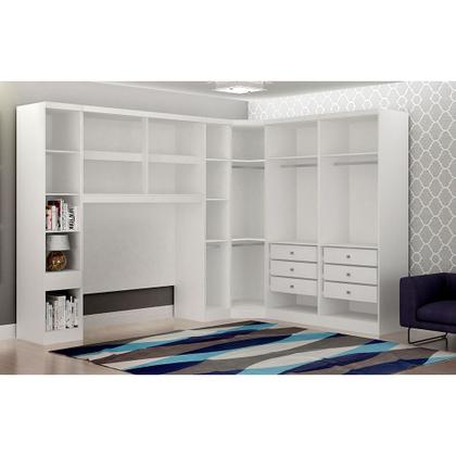 Imagem de Guarda-Roupa Modulado Casal Safira 005 em MDF com 11 Portas e 7 Gavetas Clic Móveis
