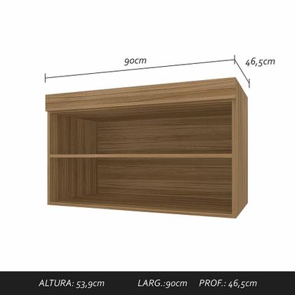 Imagem de Guarda Roupa Modulado Com Escrivaninha Luzia Boreal - Móveis Arapongas