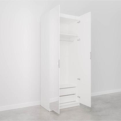 Imagem de Guarda Roupa Modulado com Espelho 2 Portas com Cabideiro e 2 Gavetas Hera CabeCasa MadeiraOriginals