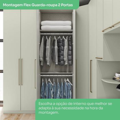 Imagem de Guarda-roupa Modulado de Canto Closet com Espelho 6 Portas 3 Gavetas Seletto