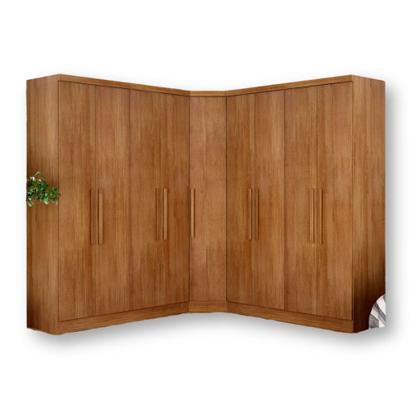 Imagem de Guarda-Roupa Modulado de Casal Safira 001 em MDF com 9 Portas e 6 Gavetas Clic Móveis